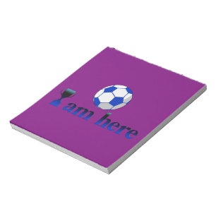 Bloc-note Drôle tasse de football - Je suis ici