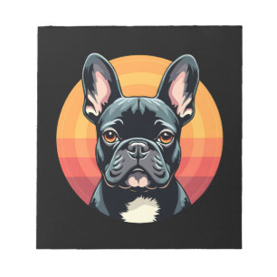 Bloc-note Drôles de vêtements tenues rétro bouledogue frança