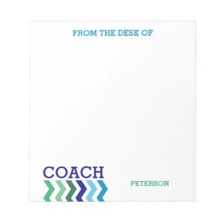Bloc-note Du Bureau De Coach Masculine Chevron tendance