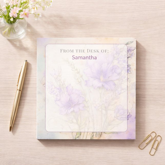 Bloc-note Du Bureau de la Maisonnette Fleurie Violette aux I (Créateur téléchargé)