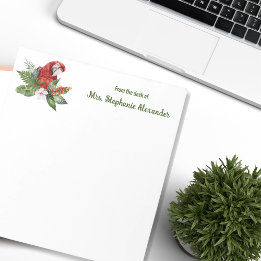 Bloc-note Du Bureau De L'Aquarelle Enseignants D'Oiseaux Tro