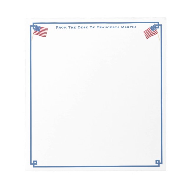 Bloc-note Du Bureau De | Smart All-American Personnalisé (Devant)