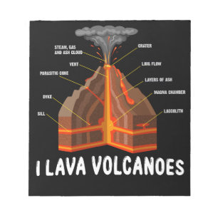 Bloc-note Earth Magma Lava Volcano Géologie Science Cadeau