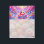 Bloc-note Easter Egg Rafting in Paradise<br><div class="desc">This happy Easter Egg is living his best life on a flower raft in a magical valley. 

This design is optimized for a standard notepad. Please contact me if you would like to put it on a different size notepad,  or another product!</div>