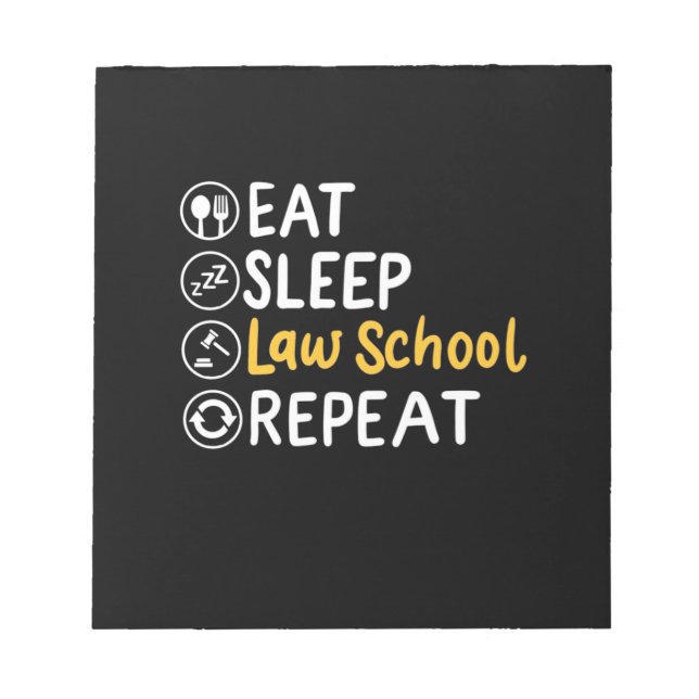 Bloc-note Eat Sleep Law School Repeat (Devant)