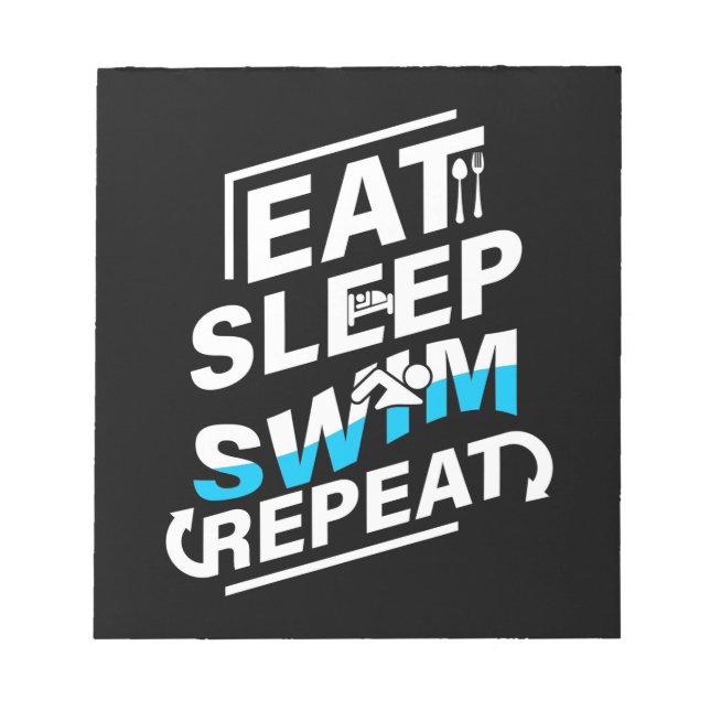 Bloc-note Eat Sleep Swim (Devant)