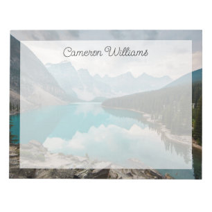 Bloc-note Eau Moraine Lake Alberta Canada