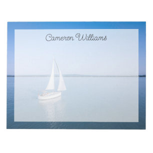 Bloc-note Eau   Yacht au lac Balaton en Hongrie