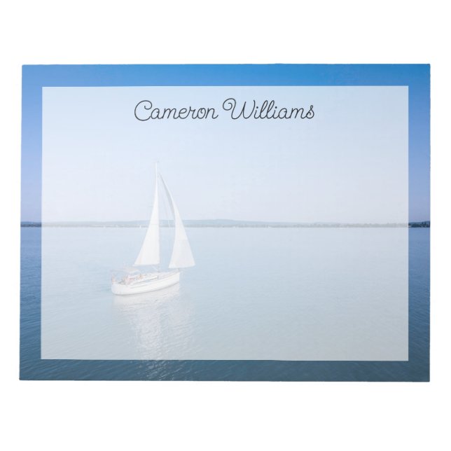 Bloc-note Eau | Yacht au lac Balaton en Hongrie (Devant)