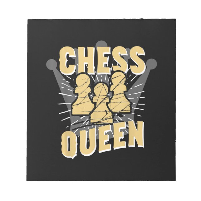 Bloc-note Échecs Queen Enfants & Femmes Cadeau (Devant)