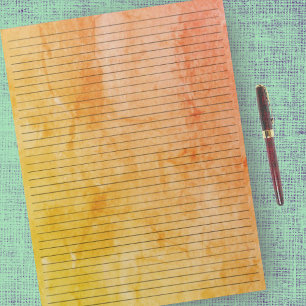 Bloc-note École   Aquarelle orange Vintage