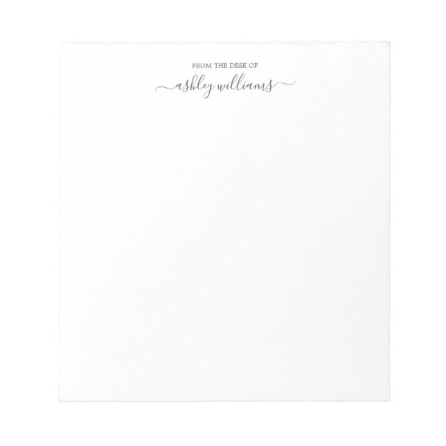 Bloc-note Écriture élégante noir décontracté de la part de N (Devant)