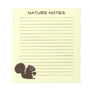 Bloc-note Écureuil avec texte personnalisé