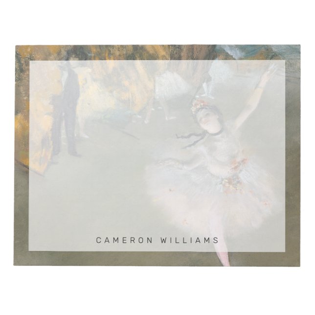 Bloc-note Edgar Degas | L'étoile ou la danseuse sur scène (Devant)