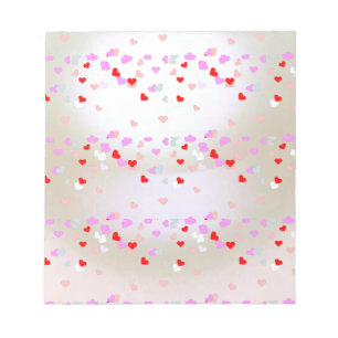 Bloc-note Effet perle blanche avec coeur