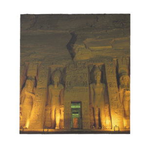 Bloc-note Égypte, Abu Simbel, Façade illuminée du petit