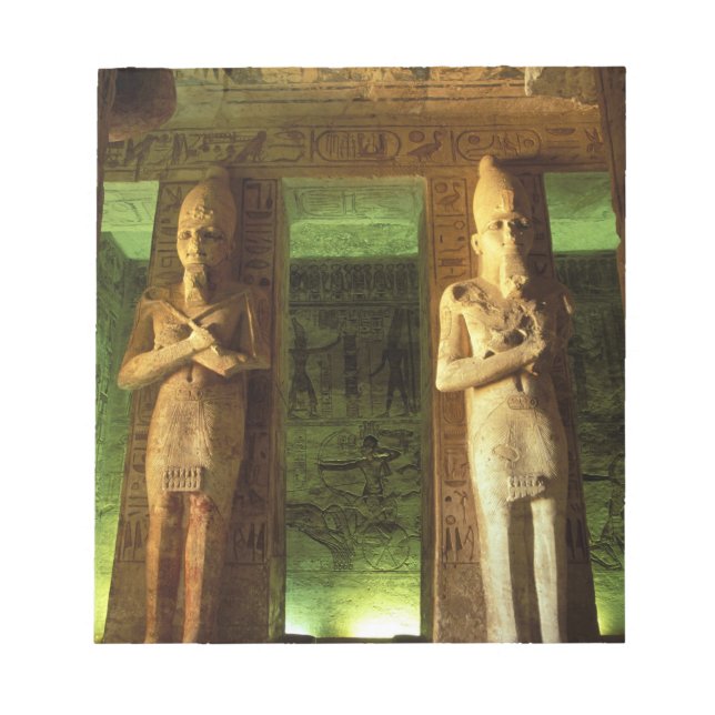 Bloc-note Égypte, Abu Simbel, Statue de Ramsès II, (Devant)