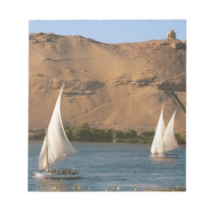 Bloc-note Egypte, Assouan, Nil River, voiliers Felucca,