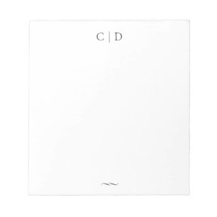 Bloc-note Élégance classique Monogramme Papeterie personnali