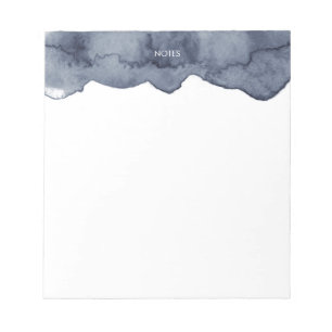 Bloc-note Elégant Aquarelle Gris Profond Splash Personnalisé
