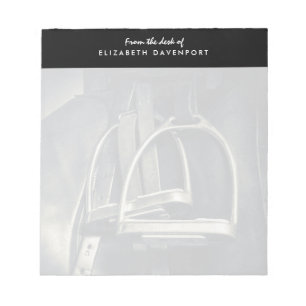 Bloc-note Élégant bâton d'argent sur selle d'équitation angl