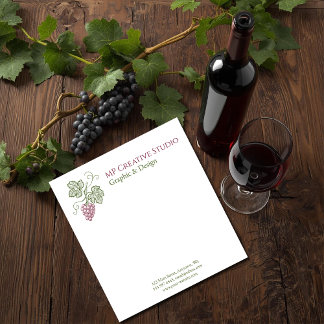 Bloc-note Elegant Botanical Grapevine Design