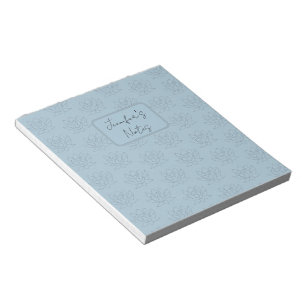 Bloc-note Elégant Canard Oeuf Bleu Simple Floral Lotus