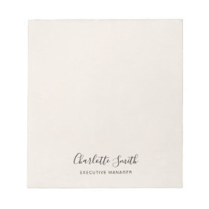 Bloc-note Élégant Classique Minimaliste Professionnel
