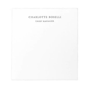 Bloc-note Élégant Classique Minimaliste Professionnel Simple