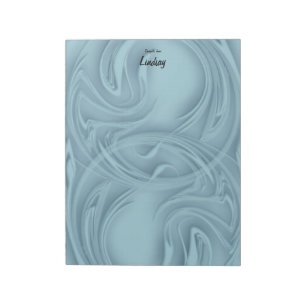 Bloc-note Élégant coups sur le bleu Abstrait