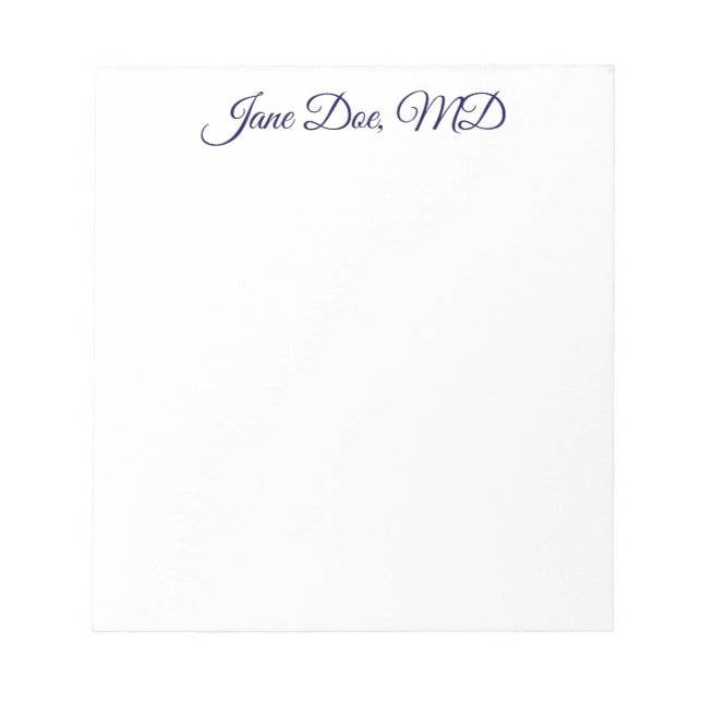 Bloc-note Elegant customized professional name notepad (Devant)