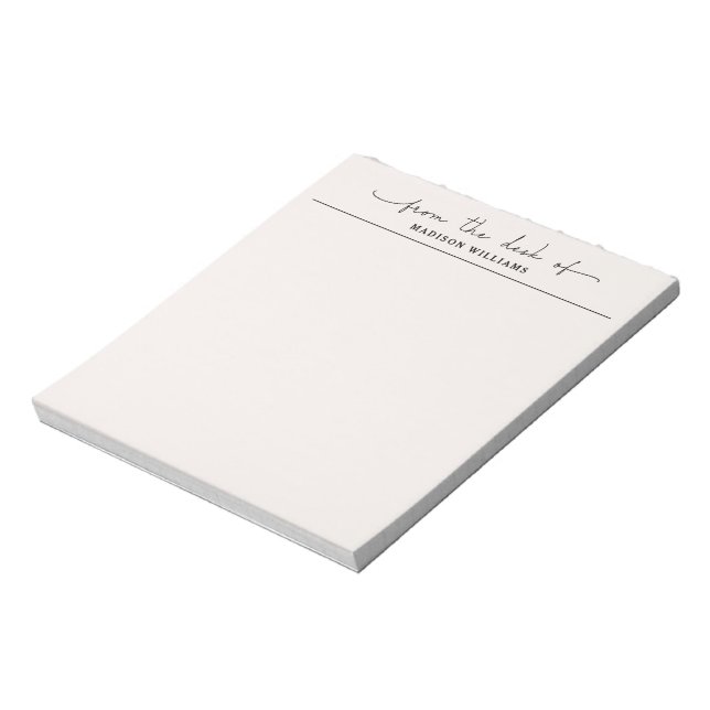 Bloc-note Élégant De La Part De Beige Professionnel (Tourné)