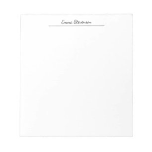 Bloc-note Élégant Écriture Manuscrite Noir & Blanc Professio