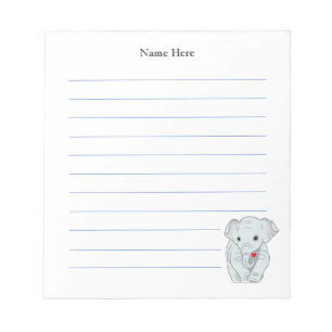Bloc-note Élégant éléphant aligné