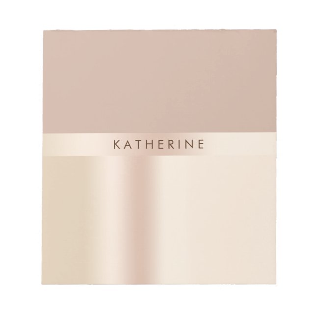 Bloc-note Elegant et stylish rose gold brown (Devant)