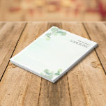Bloc-note Elégant Eucalyptus Verdure Aquarelle<br><div class="desc">Ce design présente de jolies branches d'eucalyptus aquarelles peintes sur un arrière - plan peint vert clair. Cliquez sur le bouton personnaliser pour plus de flexibilité dans la modification du texte. Des variantes de cette conception, différents types de papier, ainsi que des produits de coordination sont disponibles dans notre boutique,...</div>