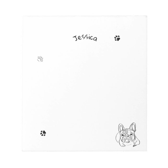 Bloc-note Élégant minimaliste Bulldog (Devant)