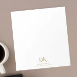 Bloc-note Élégant minimaliste Monogramme rouge foncé Or élég<br><div class="desc">Le Bloc-notes élégant et minimaliste personnalisé Monogram Dark Maroon Red Gold Stylish est un ajout luxueux et sophistiqué à votre espace de travail.</div>