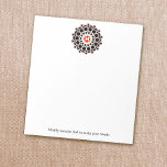 Bloc-note Élégant Monogramme de Rosette Or Personnalisé<br><div class="desc">Mandala a inspiré Floral Rosette. Pour les produits correspondants,  n'hésitez pas à contacter maurareed.designs@gmail.com</div>