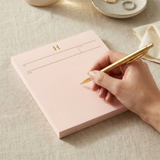 Bloc-note Elegant Notepad with Monogram for her