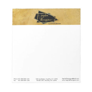 Bloc-note Elégant Parties scintillant or de luxe Script en m