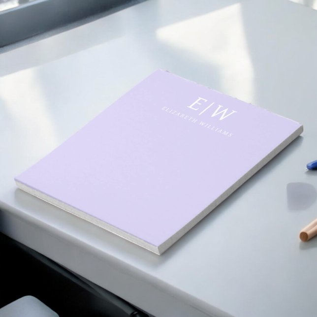 Bloc-note Élégant Professionnel Simple Monogramme Minimalist (Créateur téléchargé)