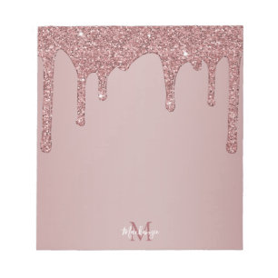 Bloc-note Élégant Rose Gold Sparkle Parties scintillant  Mon