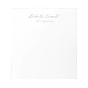 Bloc-note Élégant Script Stylé Ajoutez Votre Nom