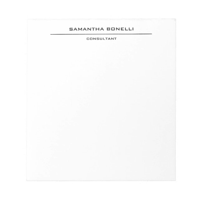 Bloc-note Élégant Simple Attrayant Minimaliste (Devant)