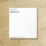 Bloc-note Élégant Simple Chic Minimaliste | De la part de<br><div class="desc">Un bloc-notes contemporain moderne pour le minimaliste. La typographie audacieuse et mémorable se marie bien avec le mélange de typographie dans un appariement chic de classique en noir et de gris élégant. Simple raffiné. Ajoutez vos informations au modèle ci-dessus et à droite - c'est aussi simple que cela ! si...</div>