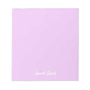 Bloc-note Élégant Tendances Lavande Violet Minimaliste Fémin
