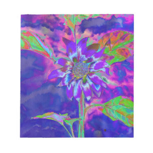 Bloc-note Élégant tournesol à fleurs violettes