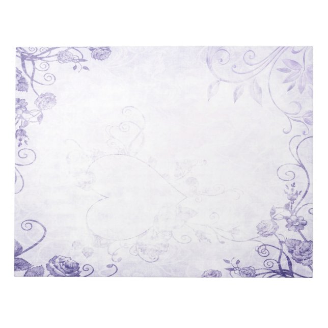 Bloc-note Élégant violet Vintage (Devant)