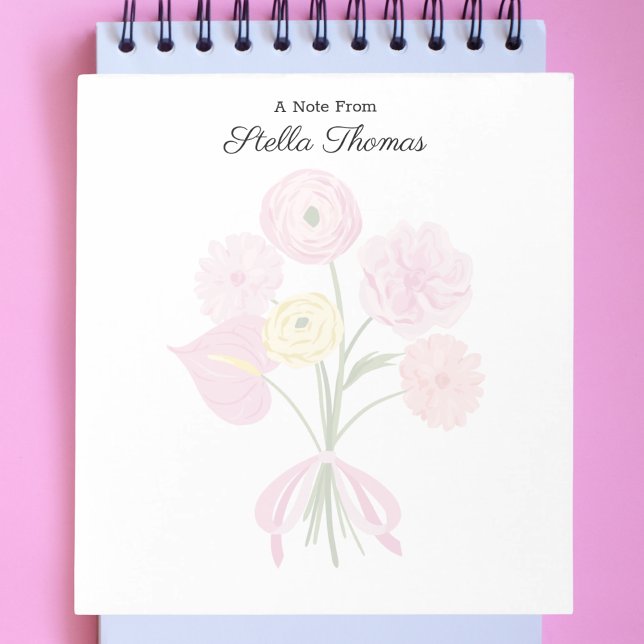 Bloc-note Elégante Aquarelle rose florale élégante (Créateur téléchargé)